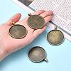 Tibetan Style Flat Round Alloy Big Pendant Cabochon Settings LS-X-TIBEP-Q049-09AB-NR-4