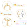 DICOSMETIC 8 Sets 2 Colors Brass Fold Over Clasps KK-DC0003-20-5