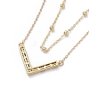 Brass Double Layered Necklaces NJEW-JN02670-4