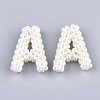 Handmade ABS Plastic Imitation Pearl Woven Beads X-FIND-T039-18-3