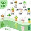 50Pcs 5 Styles Opaque Resin Decoden Cabochons RESI-CJ0003-88-2