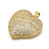 Rack Plating Brass Micro Pave Cubic Zirconia Pendants ZIRC-F142-06G-01-2