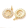 Brass Micro Pave Clear Cubic Zirconia Pendants CU-CBA2907-05A-G-2