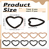4Pcs 2 Colors 304 Stainless Steel Split Key Rings STAS-LP0001-35A-2