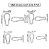 304 Stainless Steel Rock Climbing Carabiners STAS-UN0013-71P-2