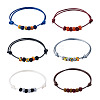 12Pcs 6 Colors Polyester Cord Braided Bracelets Women BJEW-TA0001-23-2