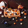 Craftdady 140Pcs Halloween Theme Painted Natural Wood Beads WOOD-CD0001-19-5