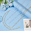 2 Pairs 2 Colors Zinc Alloy & Rhinestone Chain Shoulder Chains AJEW-FG0004-28-5