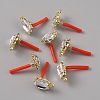 Alloy Rhinestone Stud Earrings LS-FIND-WH0120-25C-01-1