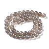 Natural Grey Agate Beads Strands G-G067-8mm-1-2