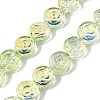 Electroplate Baking Paint Transparent Glass Beads Strands GL-CBA2ED2-05H-1