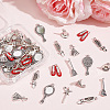 70Pcs 7 Styles Magic Girl Theme Alloy Pendants TIBEP-SC0003-65-5