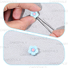 60Pcs 6 Colors 1-Hole Iron Plastic Shank Buttons BUTT-CY0001-26A-5
