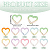 10Pcs 10 Colors Baking Paint Alloy Spring Gate Rings FIND-TA0009-95-4