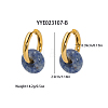 French Vintage Natural Agate Hoop Earrings AC0177-4-9