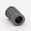 CZ Jewelry Findings Brass Micro Pave Cubic Zirconia Tube Bails ZIRC-M012-05-NR-3