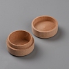 Baby Print Round Wood Deciduous Teeth Storage Boxes CON-WH0100-01A-2