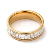 PVD Vacuum Plating 304 Stainless Steel Finger Ring with Cubic Zirconia RJEW-Z029-02G-2