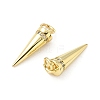 Brass Micro Pave Cubic Zirconia Pendants KK-Z120-52G-2