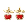 Brass Micro Pave Cubic Zirconia Pendants KK-D390-18G-01-1