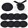 10Pcs Imitation Hemp Round Fascinator Hat Base for Millinery AJEW-BC0009-73-1
