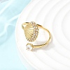 304 Stainless Steel Micro Pave Cubic Zirconia Cuff Open Rings RJEW-Z130-01G-03-3