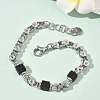 Natural Lava Rock Link Chain Bracelets for Women BJEW-Z148-06P-04-1
