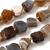 Raw Rough Natural Grey Agate Beads Strands G-Z087-B20-2