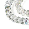 Electroplate Transparent Glass Beads Strands EGLA-N022-05B-C10-3