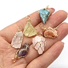 Raw Rough Natural Mixed Gemstone Pendants FIND-PW0020-04-3