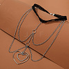 Alloy Sexy Hollow Elastic Multilayer Heart Chain FS-WGB5E69-01-5