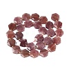 Natural Red Hematoid Quartz Beads Strands G-N368-01A-12-3