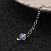 Teardrop Platinum Tone Brass Opalite Dowsing Pendulums MAK-M015-03I-3