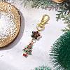 Christmas Theme Alloy Enamel with Rhinestone Pendant Decoration KEYC-JKC00977-03-2