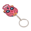 Plastic Pendant Keychain SKUL-PW0002-060E-3