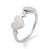 304 Stainless Steel Heart Finger Ring for Women RJEW-C086-10-P-1