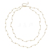 Brass Double Layer Necklaces NJEW-JN05388-4