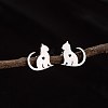 Stainless Steel Small Animal Stud Earrings for Women PW-WG5B49B-27-1