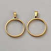 Stainless Steel Open Back Bezel Pendant Cabochon Settings STAS-WH0033-58G-1
