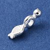 925 Sterling Silver Fish Charms STER-H118-03S-2