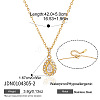 304 Stainless Steel Pave Clear Cubic Zirconia Pendant Necklaces for Women WG5BDEC-02-1