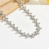 Alloy Crystal Rhinestone Flat Round Link Waist Chains for Women WGC7710-01-2