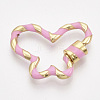 Golden Plated Brass Screw Carabiner Lock Charms KK-S338-158-2