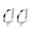 304 Stainless Steel Rhinestone Hoop Earrings for Women EJEW-L283-051P-01-1