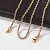 304 Stainless Steel Rope Chain Necklaces NJEW-E026-09G-2