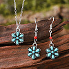 Synthetic Turquoise & Alloy Jewelry Sets FS-WG8B1C9-02-1
