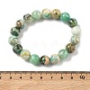 Natural Green Line Jasper Round Beaded Stretch Bracelets for Women BJEW-F535-02C-5