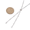 304 Stainless Steel Satellite Chain Slider Necklace Making AJEW-JB01247-02-2