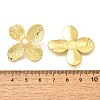 Flower Brass Stud Earrings EJEW-F358-03C-G-5