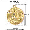 Textured 304 Stainless Steel Pendants STAS-OY008-22G-2